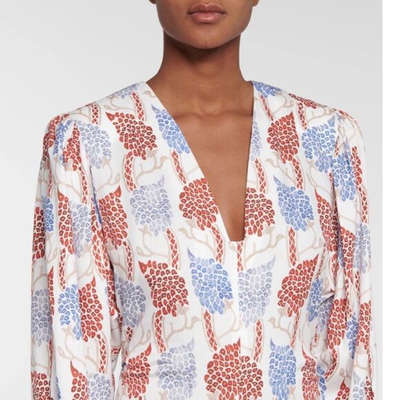 NWT ISABEL MARANT Bagenia Printed Midi Dress Size 40/ US Large - Picture 3 of 16